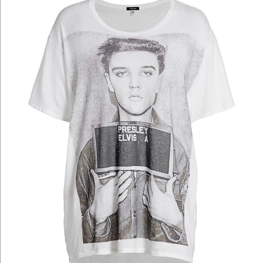 R13 White Graphic Tee